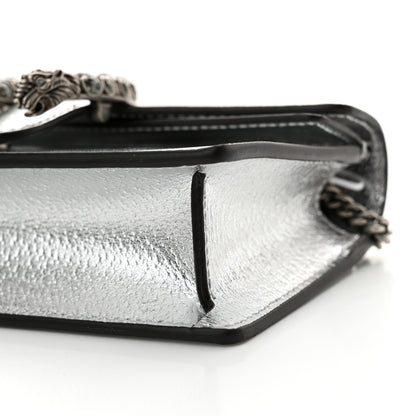 Gucci Metallic Calfskin Super Mini Dionysus Shoulder Bag Silver 11 of 12