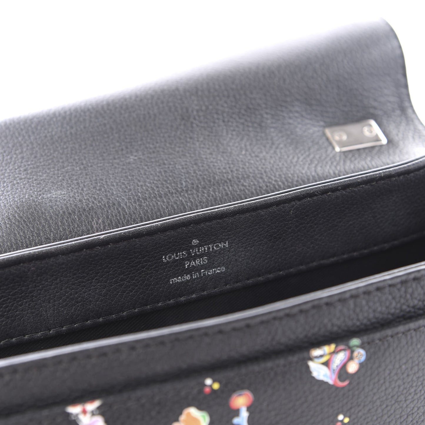 Soft Calfskin Lockme II Floral Chain Bag BB Black