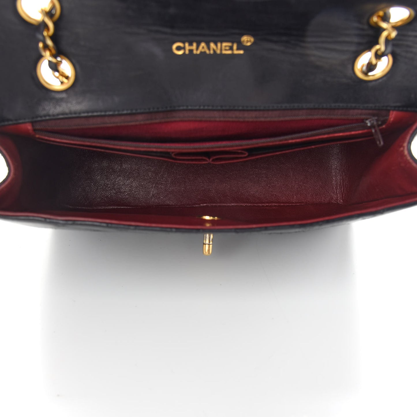 Lambskin Quilted Medium Single Flap Black