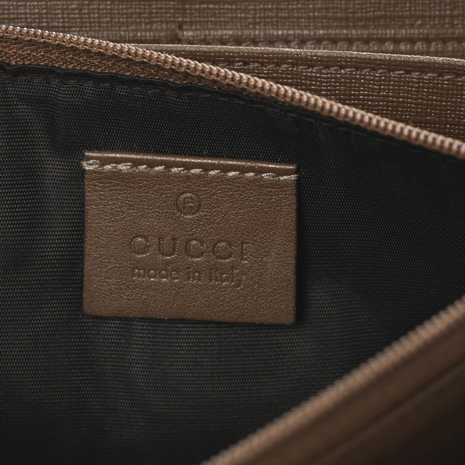 Gucci GG Supreme Monogram Calfskin Nice Zip Around Wallet New Mystic White Beige Brown 6 of 7