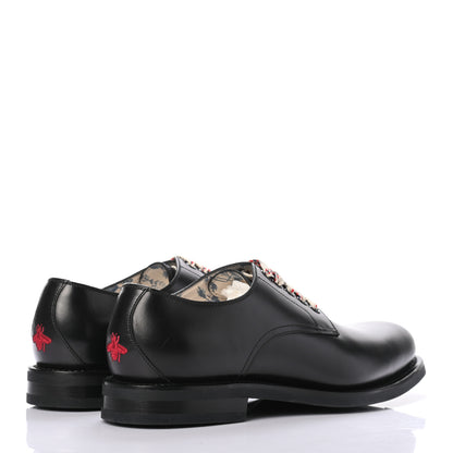 Gucci Calfskin Mens Lace Up Derby Loafers 7.5 Black 4 of 7
