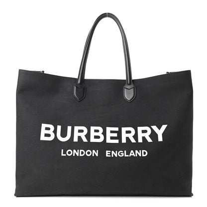 Burberry Canvas Lewes Tote Black 1 of 10