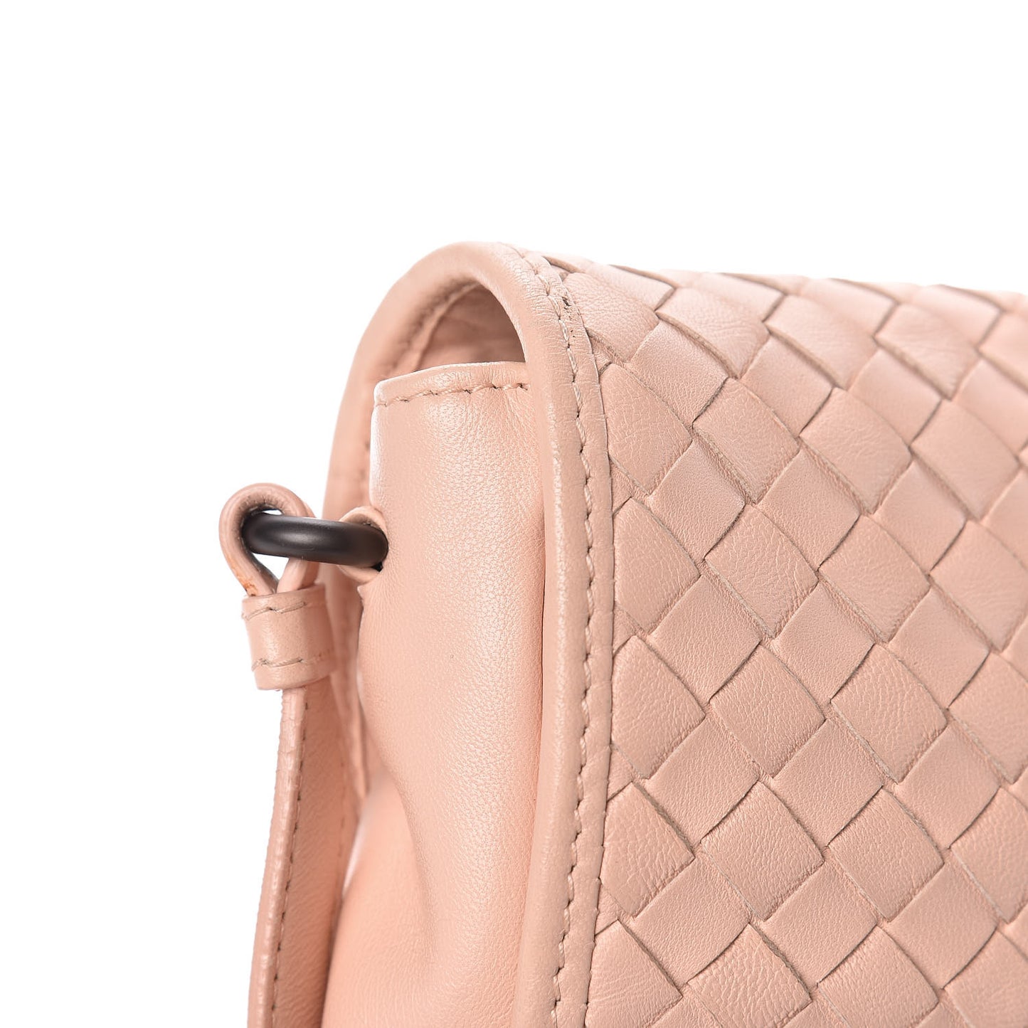 Nappa Intrecciato Mini Flap Crossbody Lotus