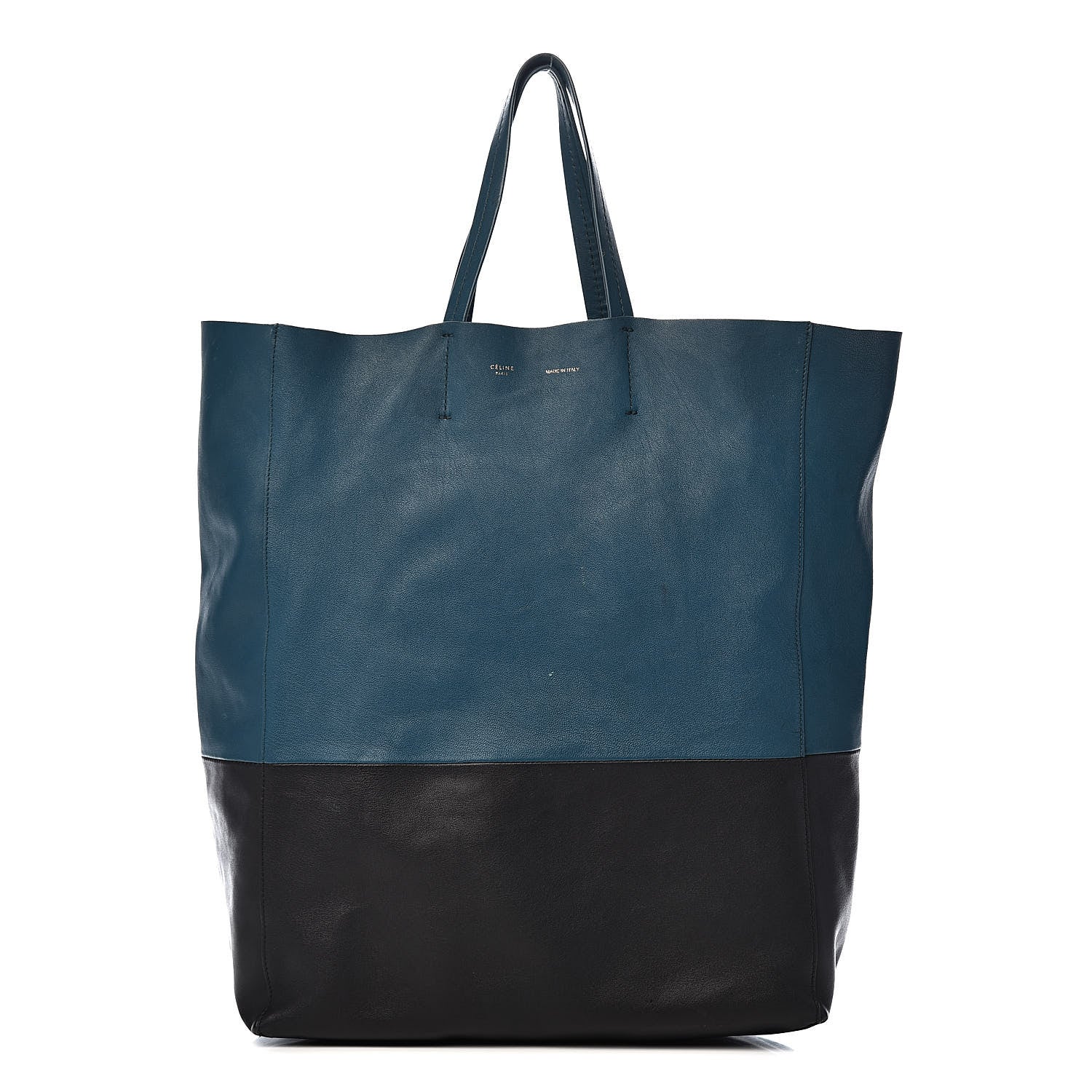 Celine Lambskin Vertical Bi-Cabas Petrol Black 1 of 18