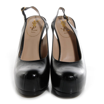 Saint Laurent Vernigolf Tribtoo 80 Slingback Pumps Nero 40 2 of 7