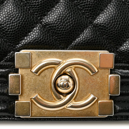 Chanel Caviar Quilted Medium Boy Flap Black 13 of 14