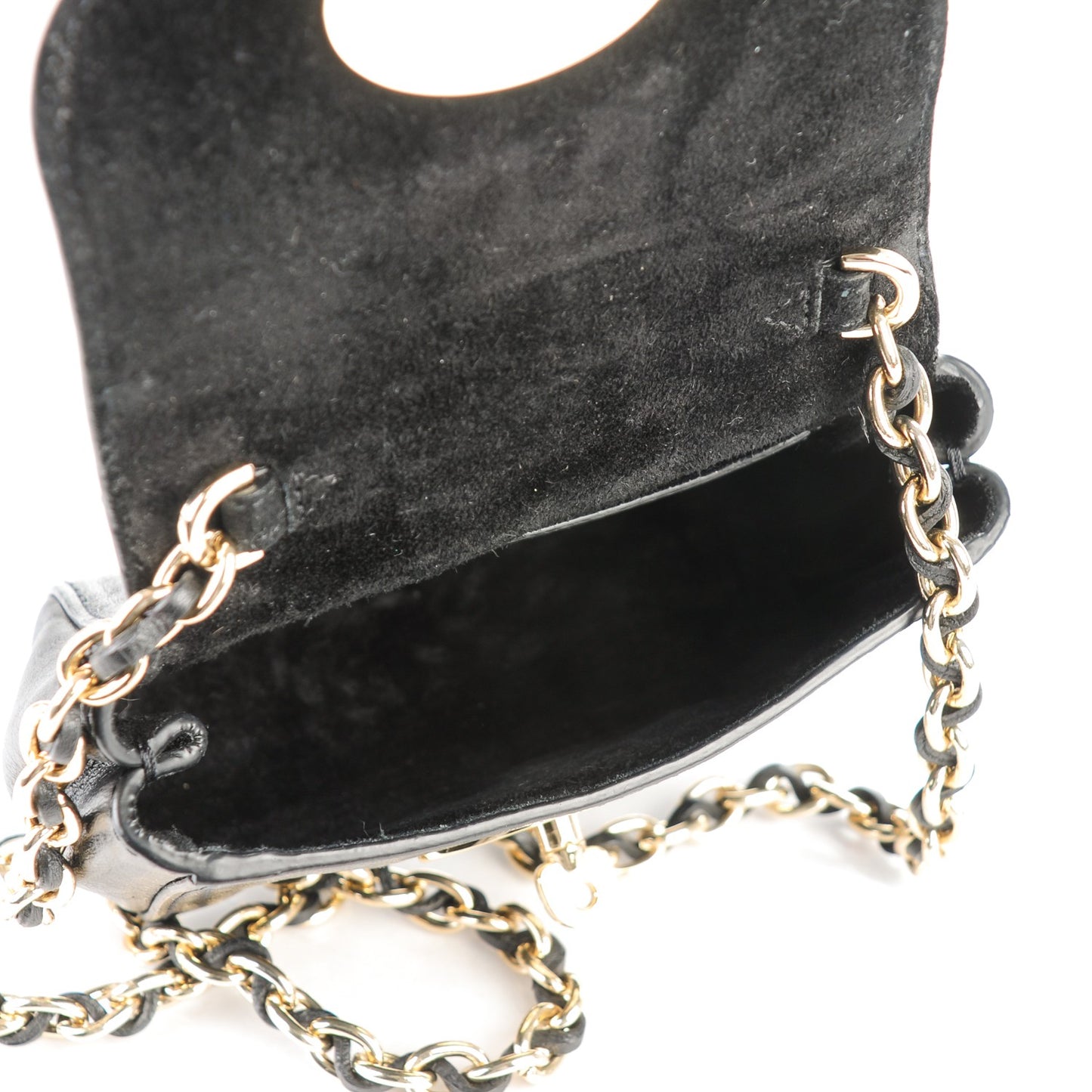 Glossy Goatskin Mini Lily Black