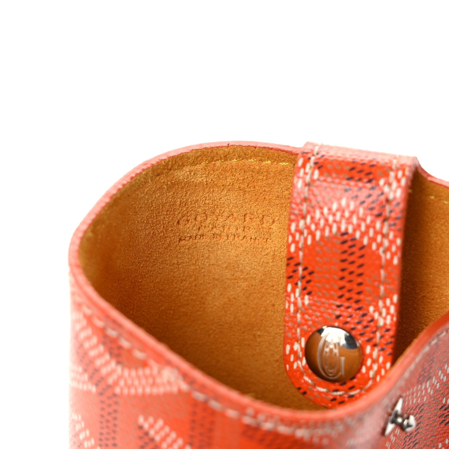 Goyardine Montmartre Glasses Case Orange