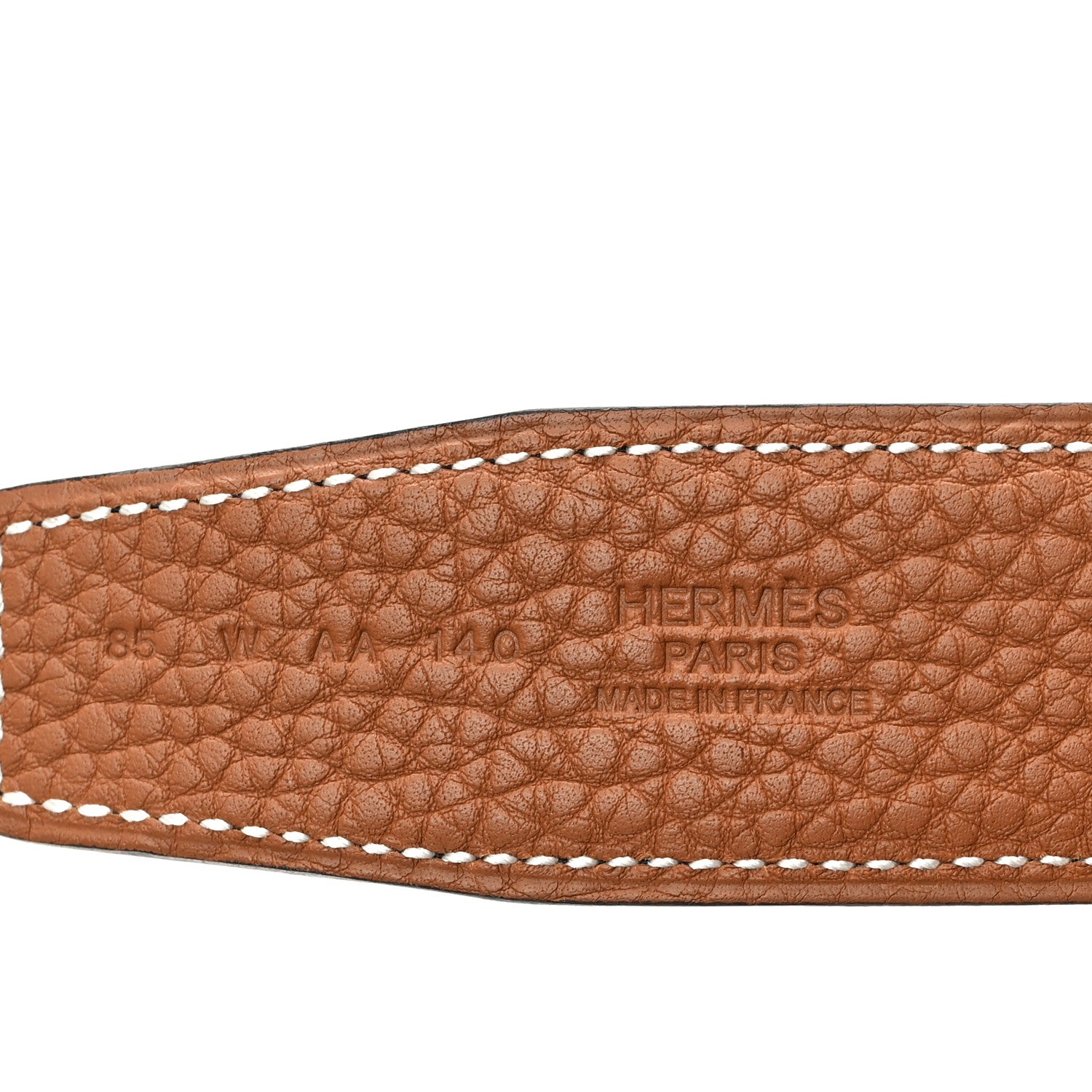 Hermes Box Togo 32mm Au Carre H Belt 85 Black Gold 3 of 4