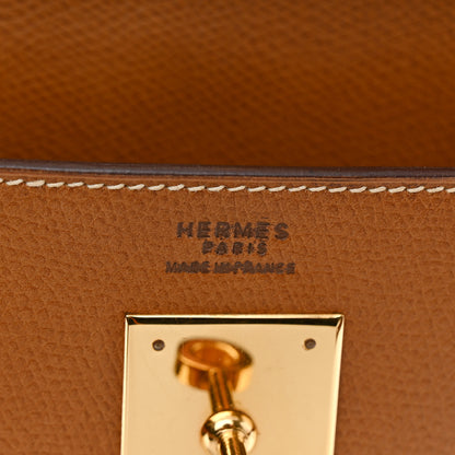 Hermes Courchevel Kelly Retourne 32 Gold 6 of 22