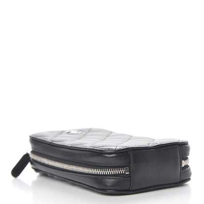 Chanel Lambskin Quilted Zip Phone Case Black 4 of 10