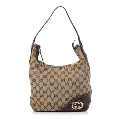 Gucci Monogram Medium New Britt Hobo Brown 1 of 10