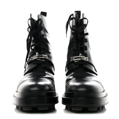 Hermes Glossed Calfskin Funk Ankle Boots 40 Black 2 of 8