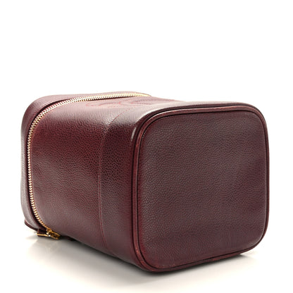Chanel Caviar Vanity Cosmetic Case Burgundy 4 of 12