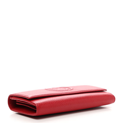 Gucci Pebbled Calfskin Large Soho Continental Wallet Red 4 of 8