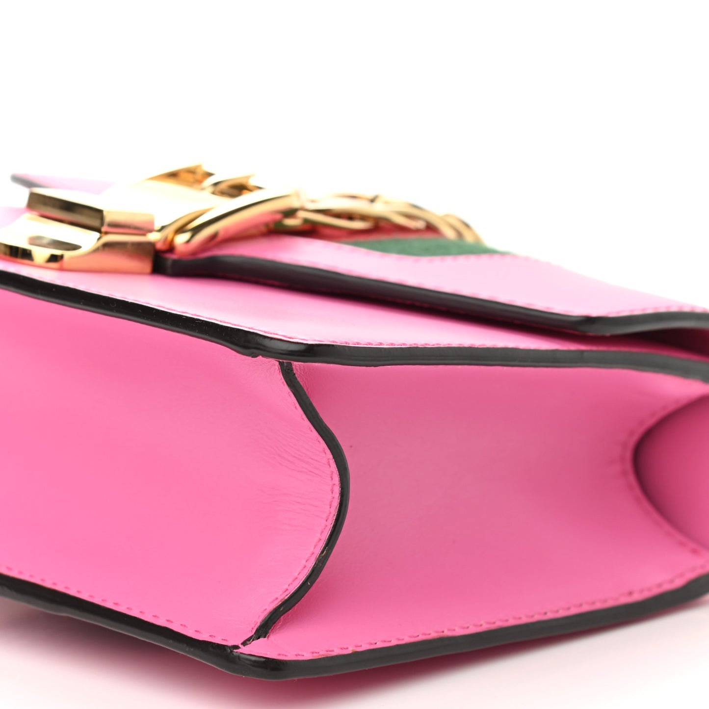Vitello Fontanella Web Mini Sylvie Chain Shoulder Bag Pink Tropical Flower