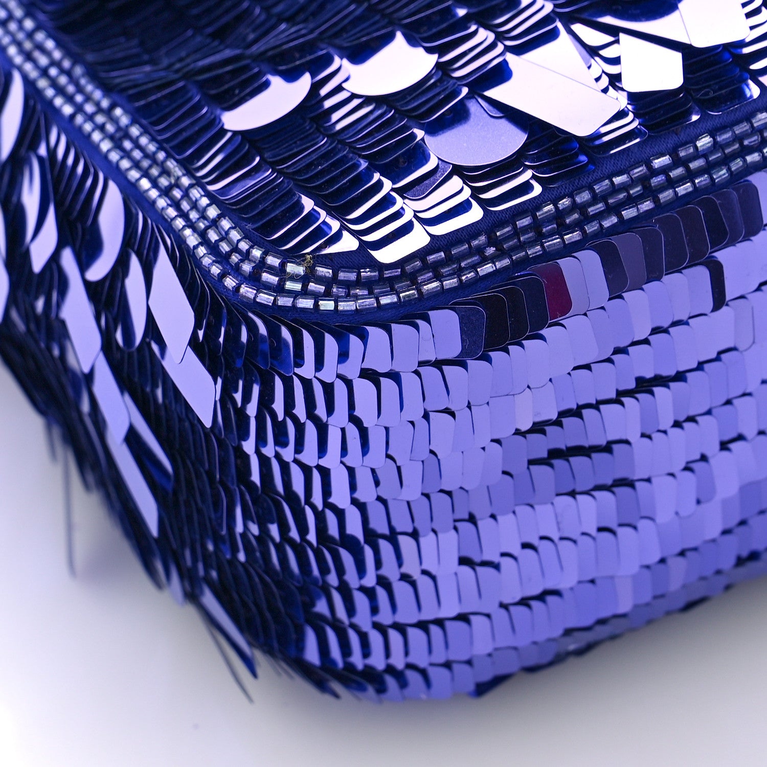 Fendi Sequin Paillettes Vitello Grace Sex and the City Baguette Viola Purple Rain 7 of 8