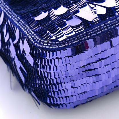 Fendi Sequin Paillettes Vitello Grace Sex and the City Baguette Viola Purple Rain 7 of 8