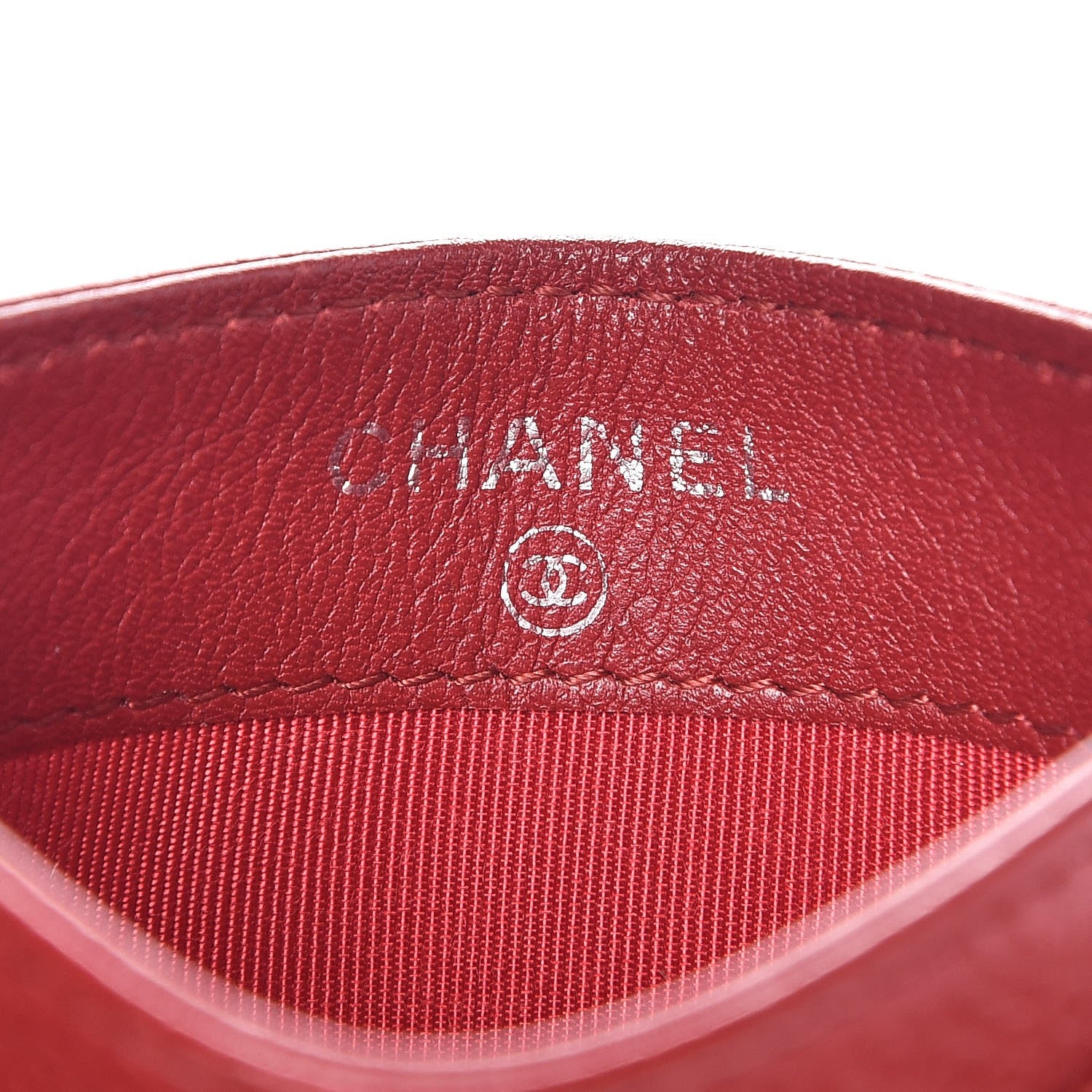 Chanel Caviar Quilted Card Holder Red 7 of 9