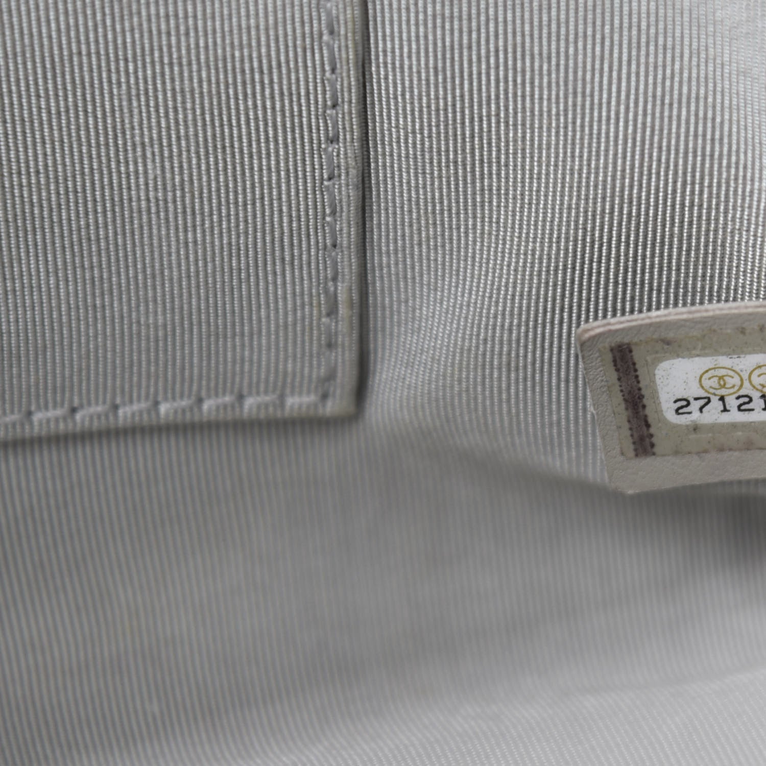 Chanel Bullskin Stitched Small Shopping Bag Grey 10 of 11
