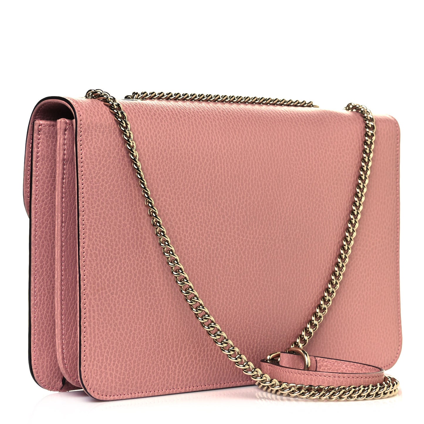 Dollar Calfskin Interlocking G Shoulder Bag Soft Pink