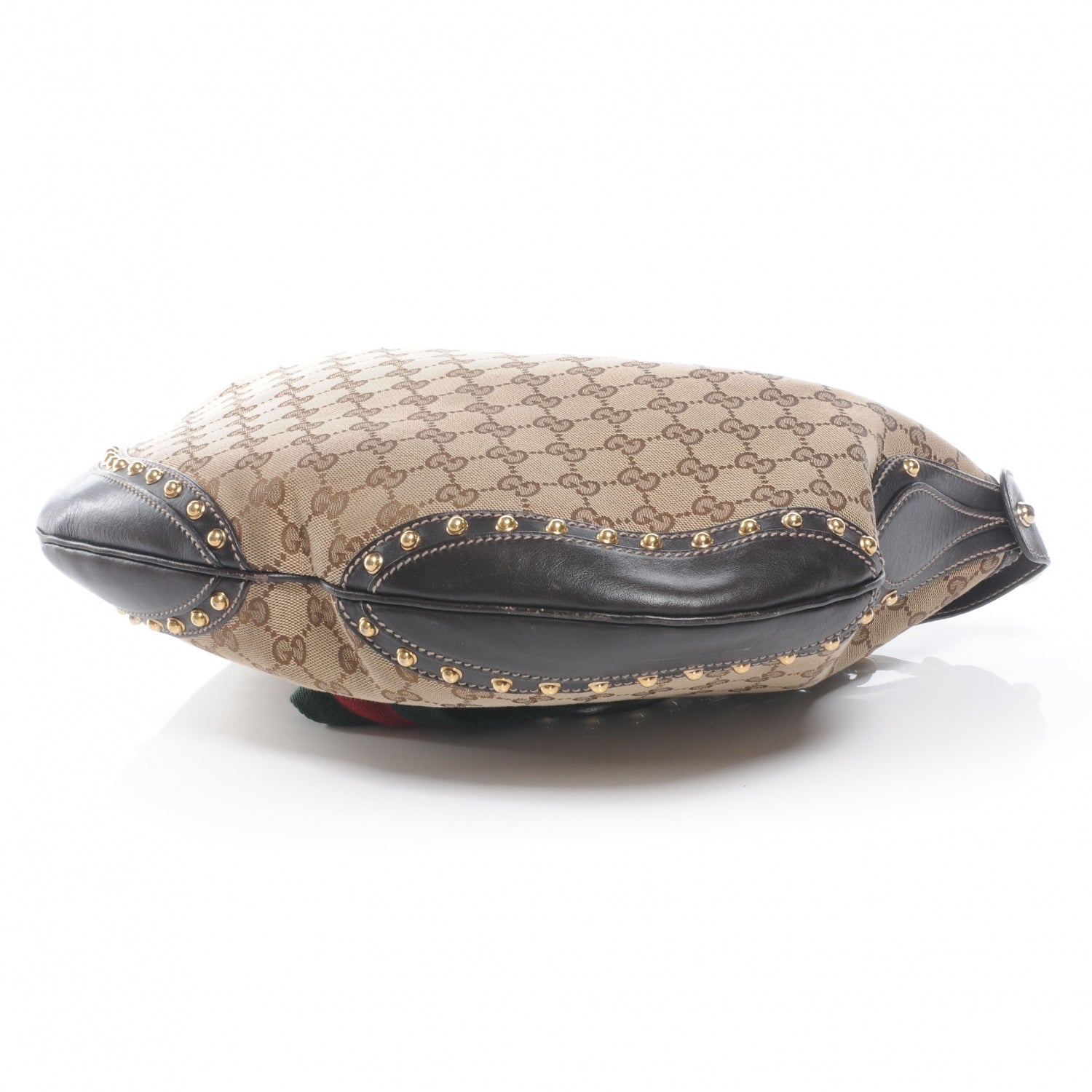 Gucci Monogram Borchie Studded Hobo Ebony 4 of 7