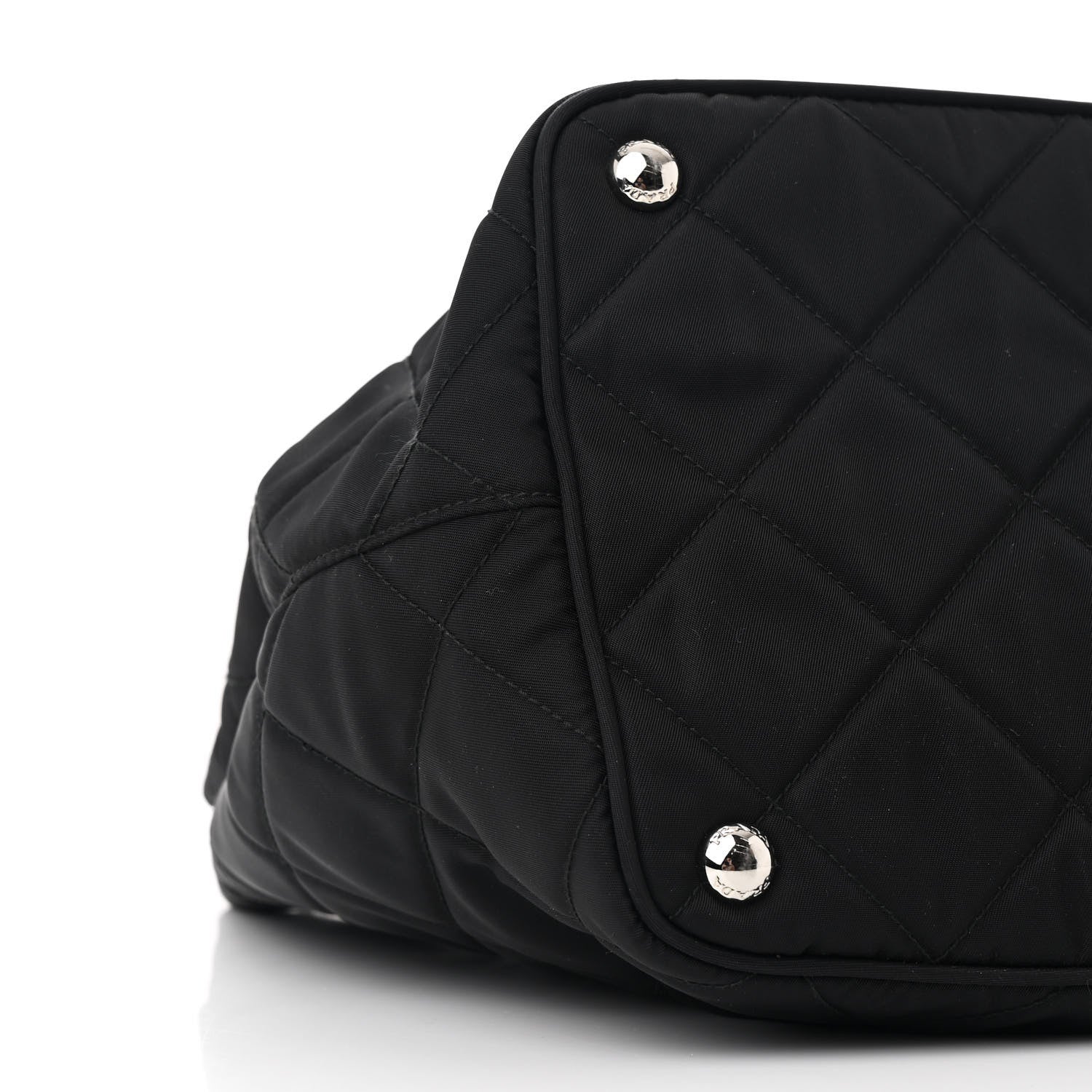 Prada Nylon Tessuto Impuntu Quilted Tote Black 9 of 11
