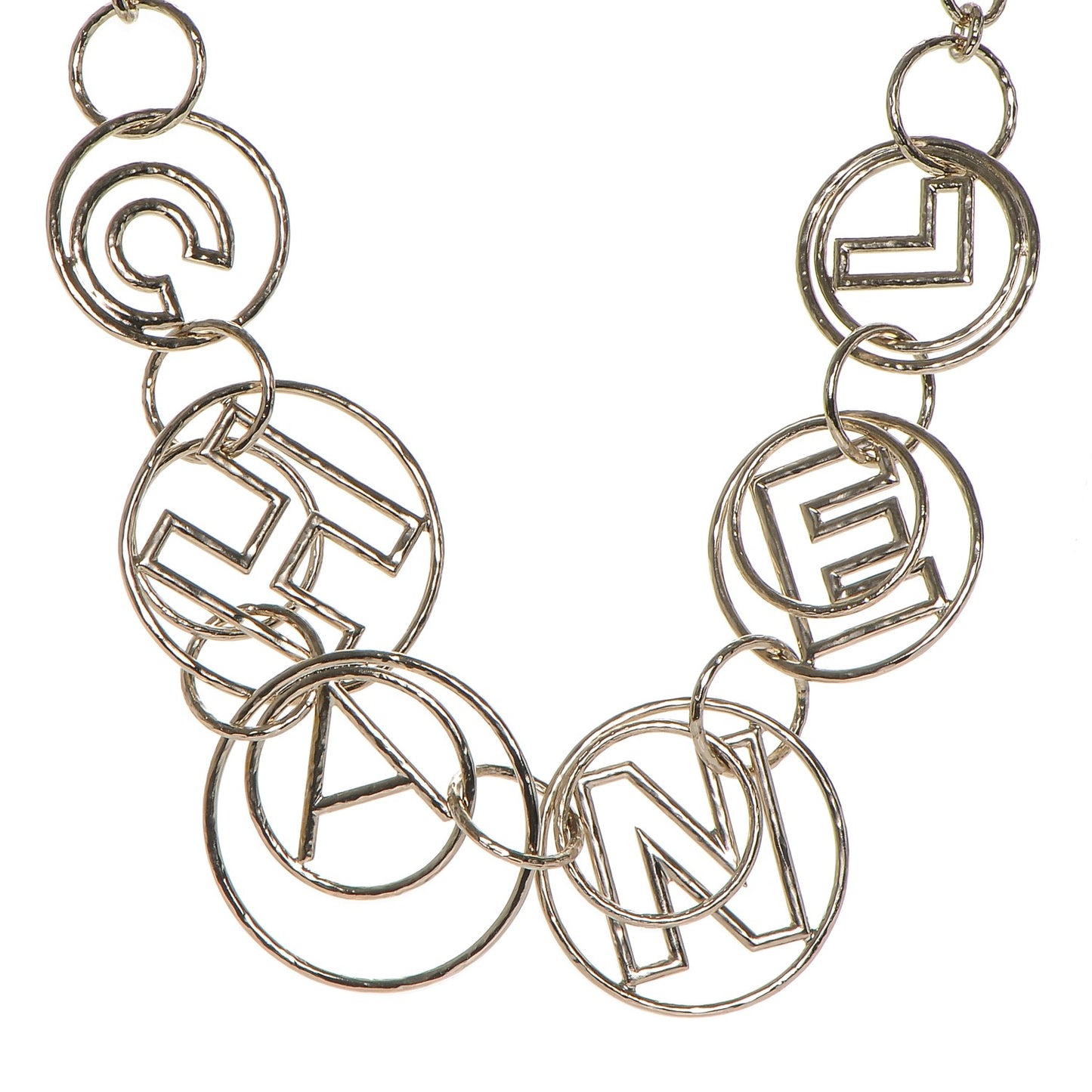 Hoop Cuba Logo Necklace Gold