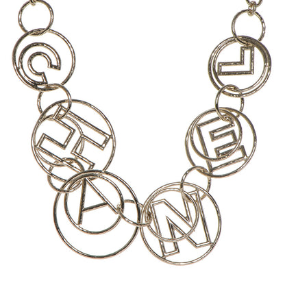 Chanel Hoop Cuba Logo Necklace Gold 1 of 4