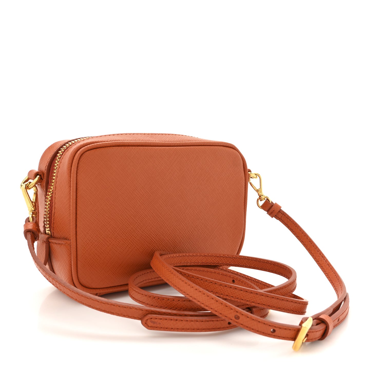 Saffiano Mini Camera Crossbody Papaya