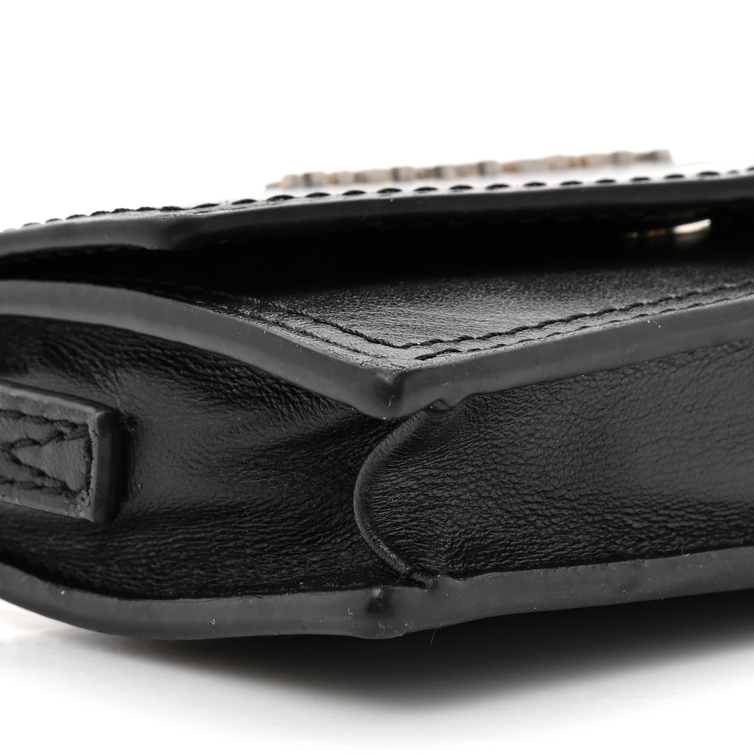 Jacquemus Smooth Calfskin Mini Le Porte Azur Envelope Wallet Black 9 of 10