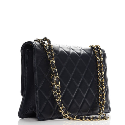 Chanel Lambskin Quilted Large Golden Class Flap Navy 10 of 14