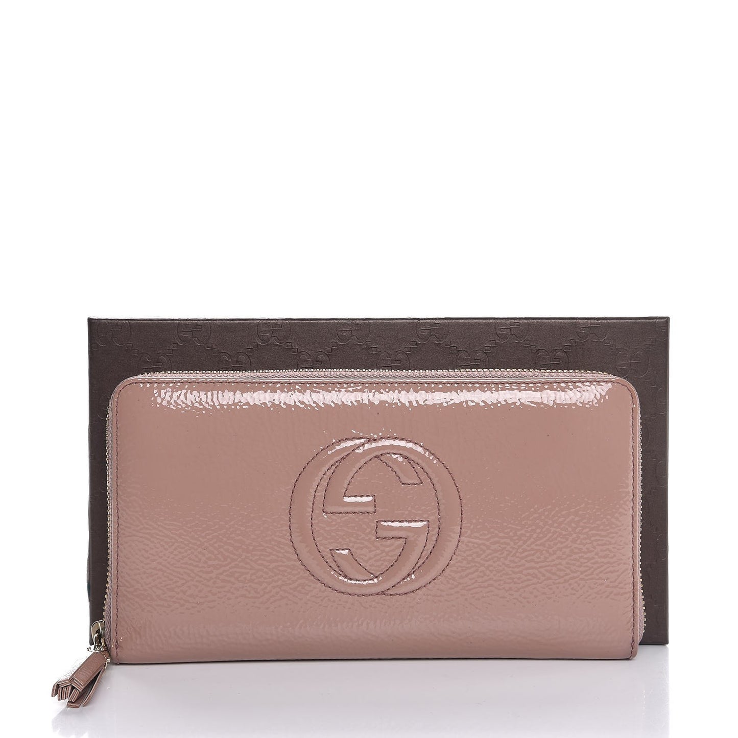Patent Soho Zip Around Wallet Dark Cipria
