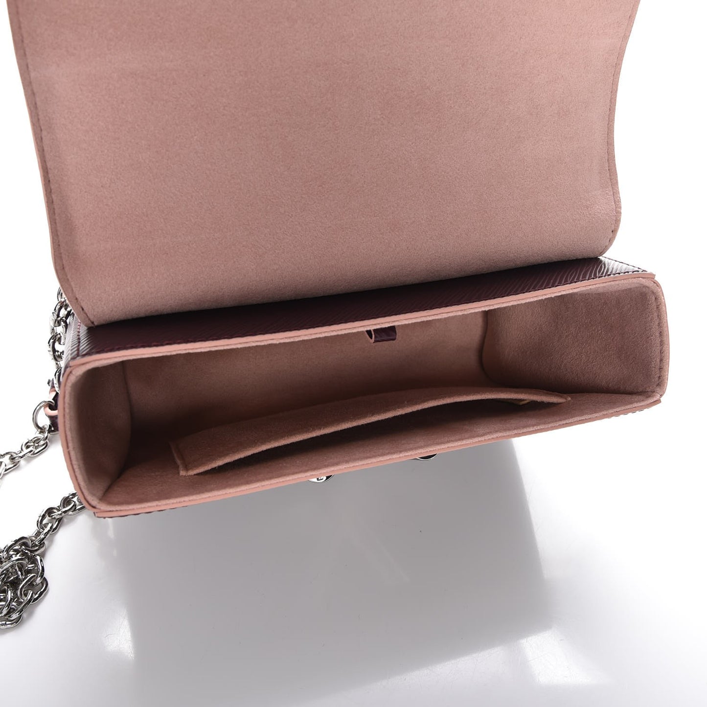 Epi Twist Shoulder Bag MM Prune Rose Poudre