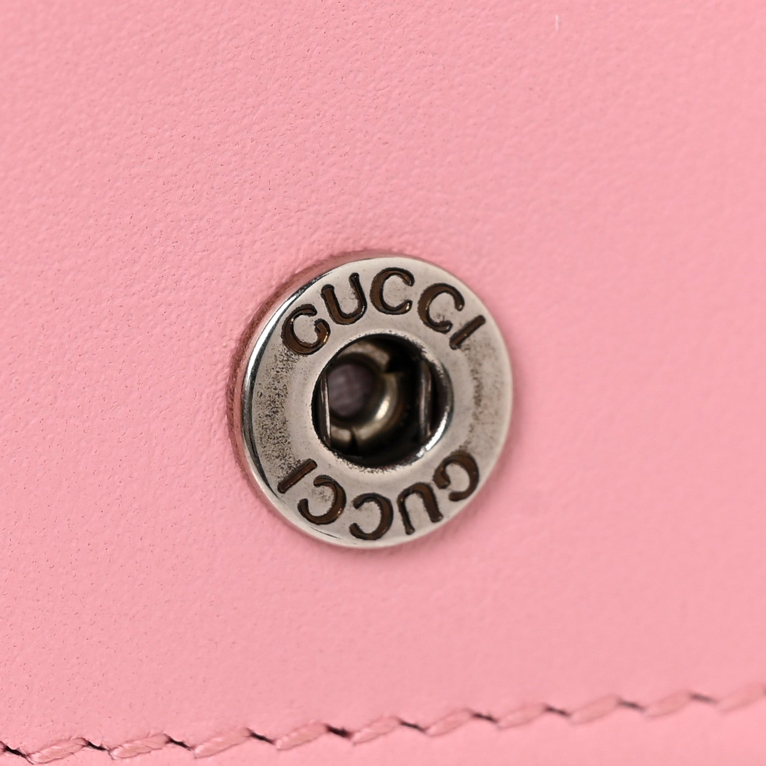 Gucci Calfskin Matelasse GG Marmont Mini Wallet On Chain Wild Rose 10 of 11