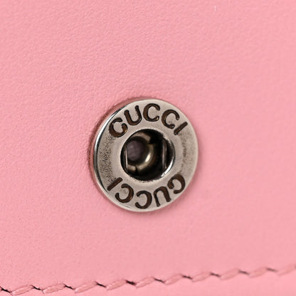 Gucci Calfskin Matelasse GG Marmont Mini Wallet On Chain Wild Rose 10 of 11
