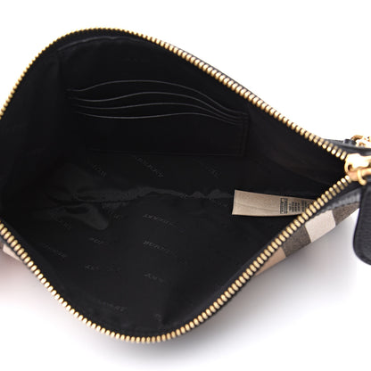 Burberry House Check Derby Peyton Crossbody Clutch Bag Black 4 of 9