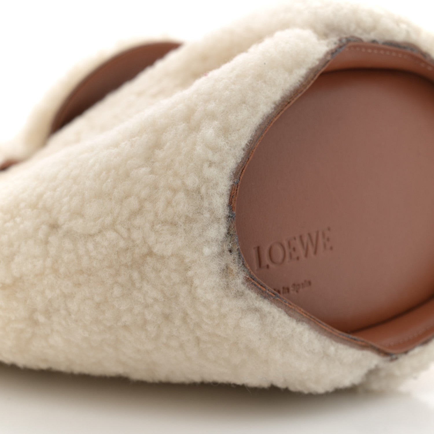 Loewe Shearling Mini Bunny Crossbody Bag Natural 9 of 10