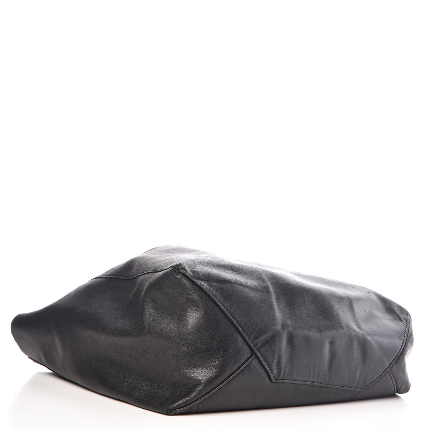 Grained Calfskin Horizontal Cabas Black