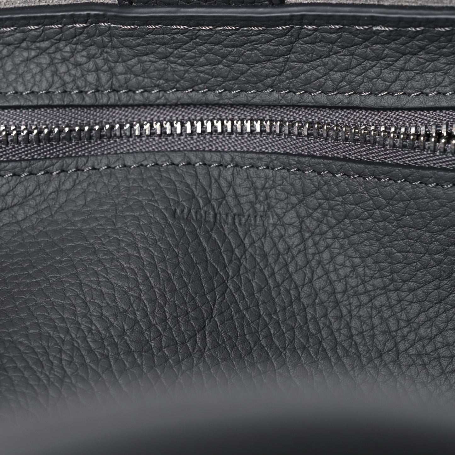 Supple Grained Calfskin Small Big Bag Grey