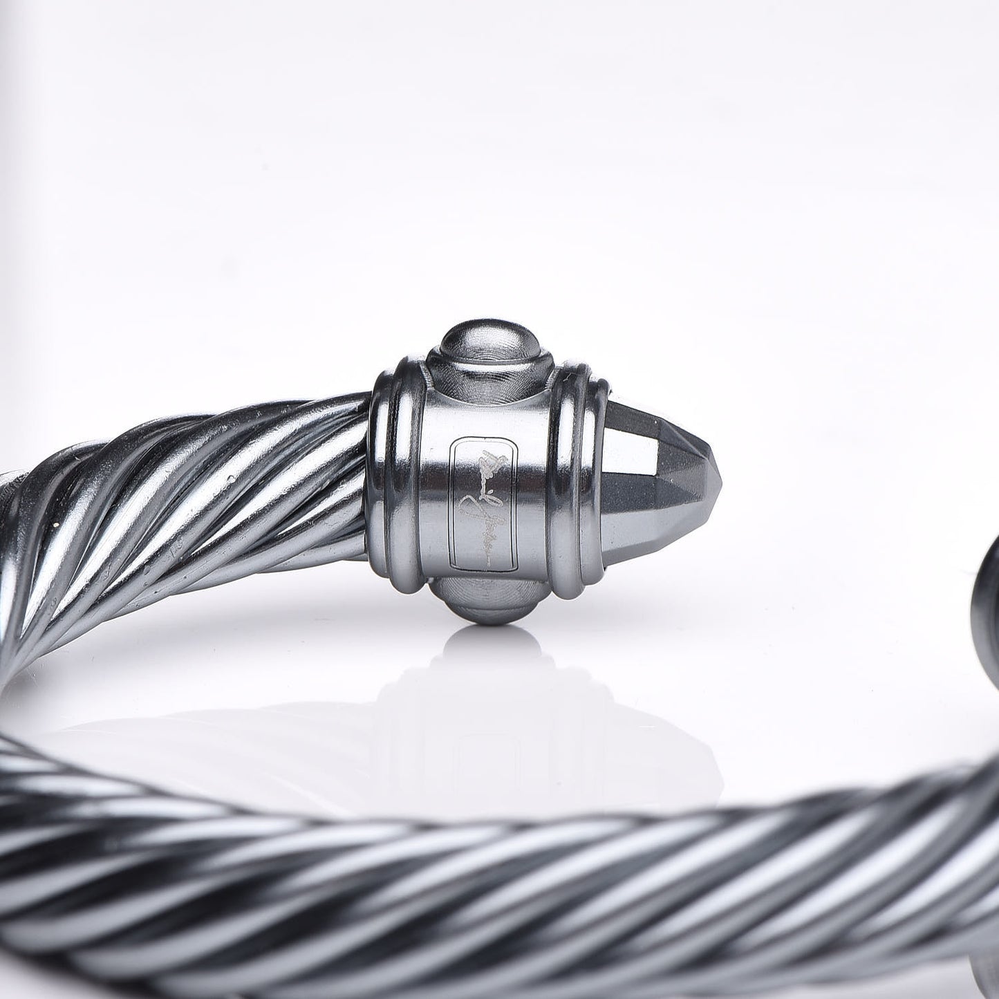 Aluminum 10mm Cable Renaissance Bracelet Grey