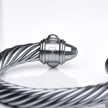 David Yurman Aluminum 10mm Cable Renaissance Bracelet Grey 4 of 5