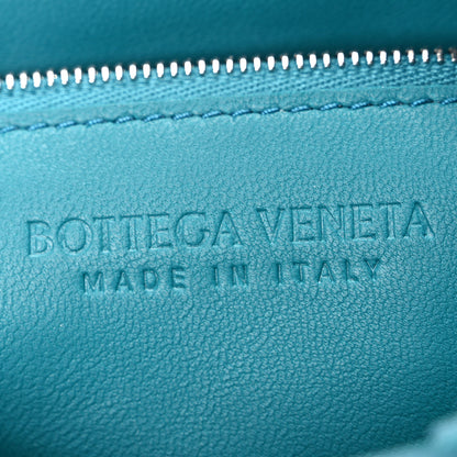 Bottega Veneta Lambskin Maxi Intrecciato Cassette Crossbody Bag Petrol Blue 6 of 11