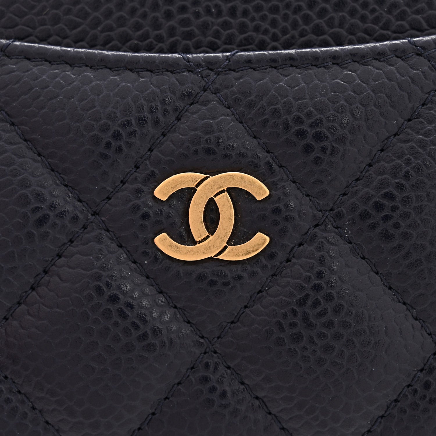 Chanel Caviar Quilted Card Holder Navy 10 of 11