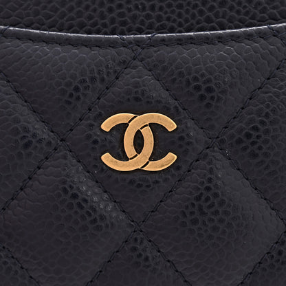 Chanel Caviar Quilted Card Holder Navy 10 of 11