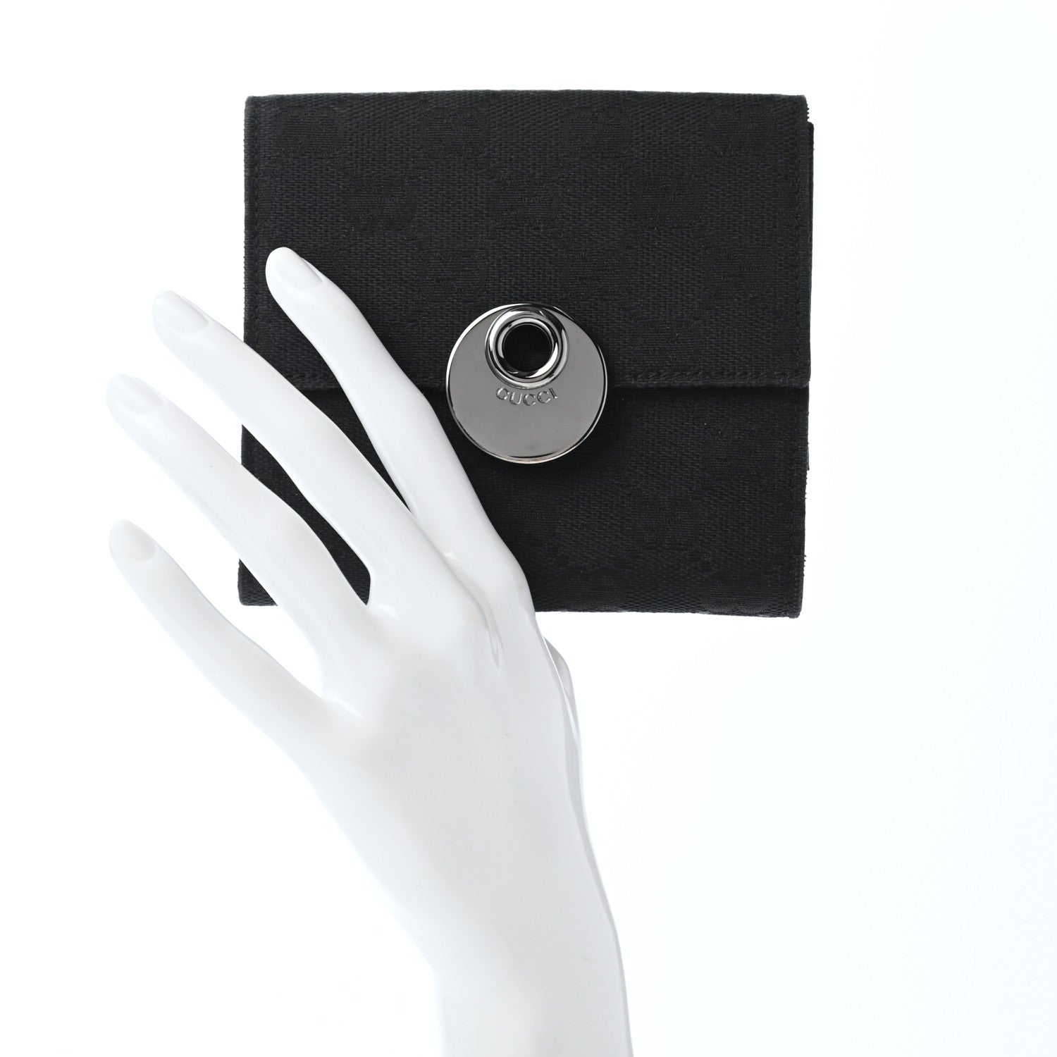 Gucci Monogram Eclipse Compact Wallet Black 2 of 5