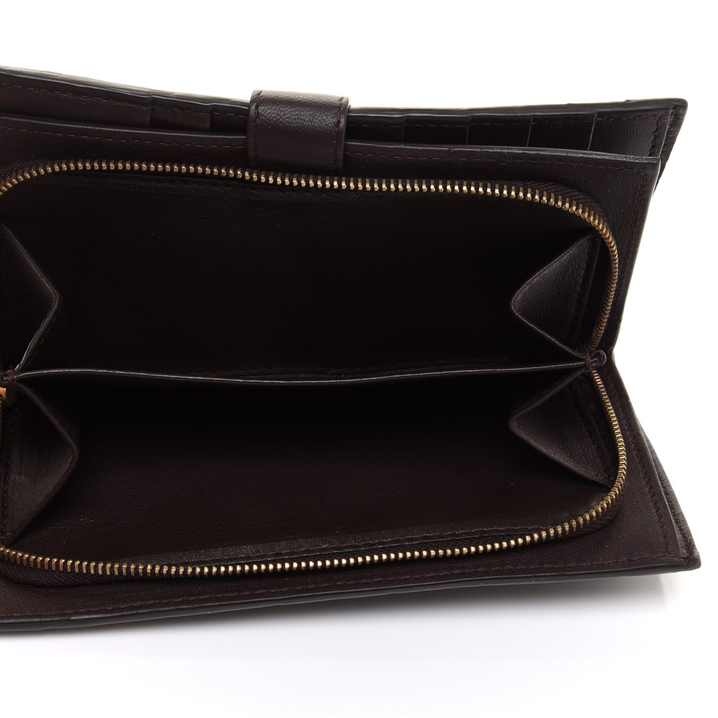 Nappa Intrecciato Continental Wallet Ebano
