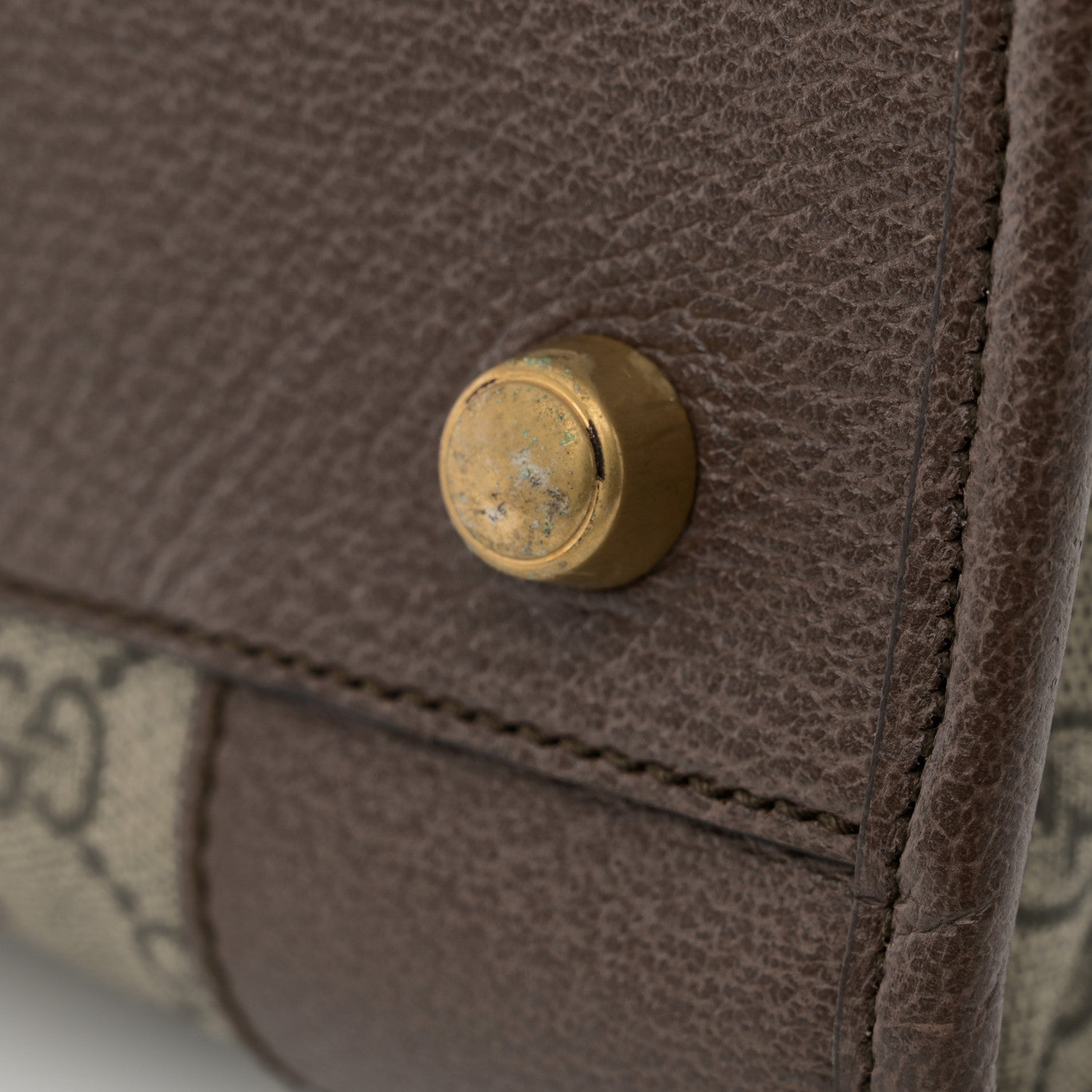 Gucci Soft GG Supreme Monogram Textured Dollar Calfskin Web Large Ophidia Carry-On Duffle Bag Beige Ebony New Acero 12 of 14