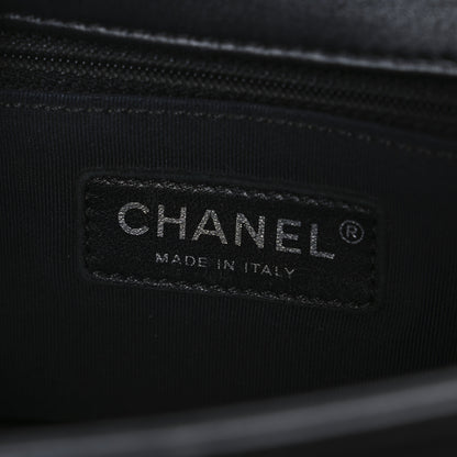 Chanel Calfskin Stitched Small Ring My Bag Flap Crossbody Bag Black 6 of 10