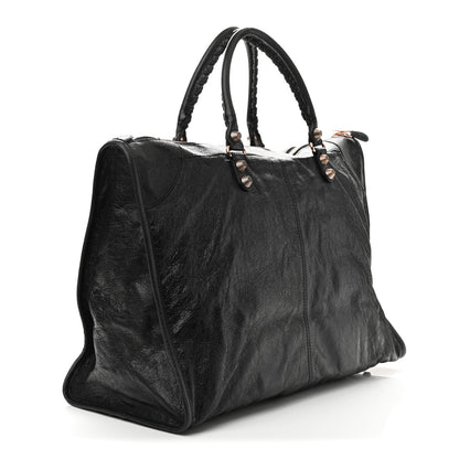Balenciaga Agneau Giant 12 Rose Gold Hardware Weekender Officier 4 of 11